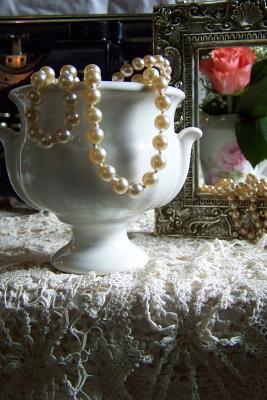 Full Download Pearls and Lace on a Vanity Journal: 150 Page Lined Notebook/Diary -  | PDF