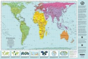 Full Download Peters Equal Area World Map 24x36 inches; with panels - laminated - Arno Peters file in ePub