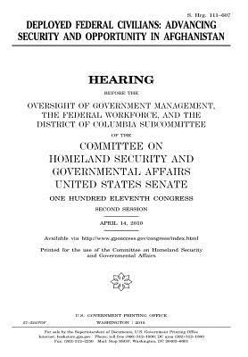 Read Deployed Federal Civilians: Advancing Security and Opportunity in Afghanistan - U.S. Congress file in PDF