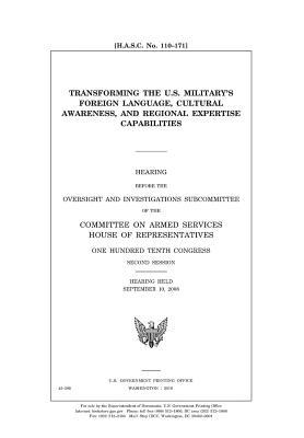 Read Transforming the U.S. Military's Foreign Language, Cultural Awareness, and Regional Expertise Capabilities - U.S. Congress file in PDF