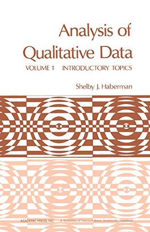 Read Analysis of Qualitative Data: Introductory Topics: 1 - Shelby J. Haberman | ePub