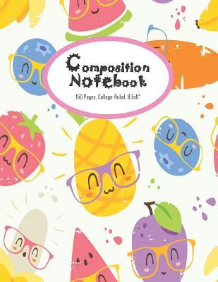 Download Composition Notebook: Cute & Nerdy Cartoon Fruit, College Ruled Lined 100 Pages (8.5x11) - Lemondrop Lane file in ePub