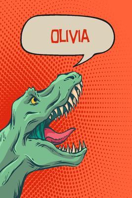 Download Olivia: Personalized Dino Handwriting Practice Paper for Kids Notebook with Dotted Lined Sheets for K-3 Students 120 Pages 6x9 -  | PDF
