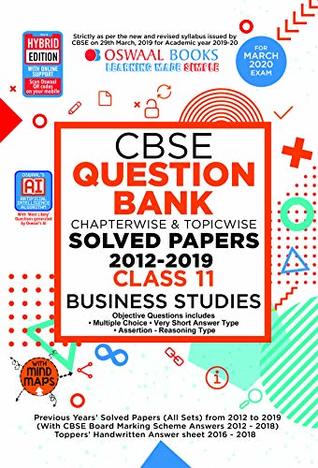 Read Oswaal CBSE Question Bank Class 12 Business Studies Chapterwise & Topicwise (For March 2020 Exam) - Oswaal Editorial Board | ePub