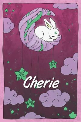 Read Online Cherie: personalized notebook sleeping bunny on the moon with stars softcover 120 pages blank useful as notebook, dream diary, scrapbook, journal or gift idea - Jenny Illus file in ePub