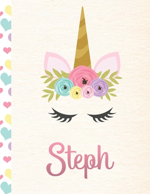 Read Steph: Personalized Unicorn Sketchbook For Girls With Pink Name - 8.5x11 110 Pages. Doodle, Sketch, Create! -  | PDF