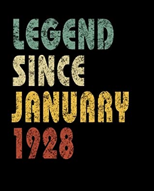 Download Legend Since January 1928: Retro Birthday Gift Notebook With Lined College Ruled Paper. Funny Quote Sayings 7.5 x 9.25 Notepad Journal For Taking Notes For People Born In January 1928. -  file in PDF